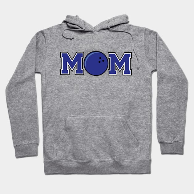 Bowling Mom Blue Hoodie by capesandrollerskates 